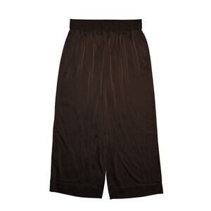 RACHEL ROY NEW $105 Black Satin Pull-On Wide Leg Pant Elastic Waist 1X